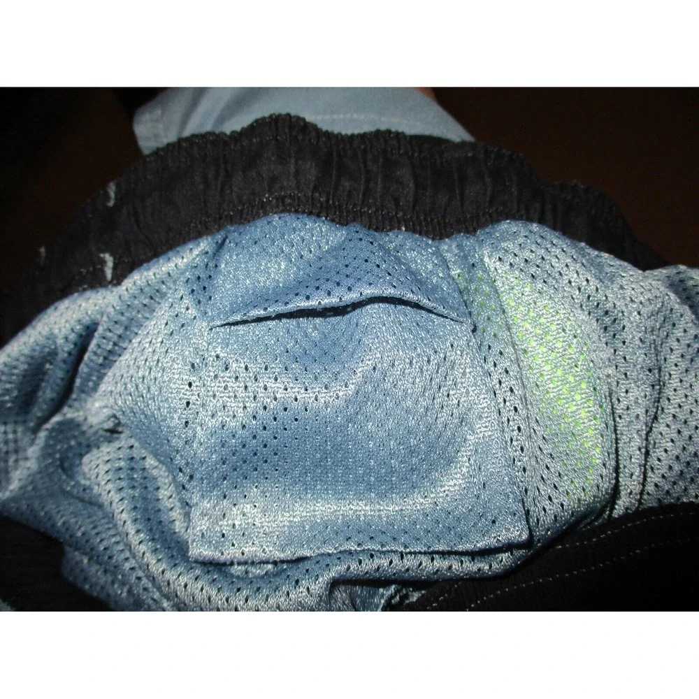Nike Swim Shorts Mens Large Gray / Green‎ Lined Stash Pocket Drawstring Board